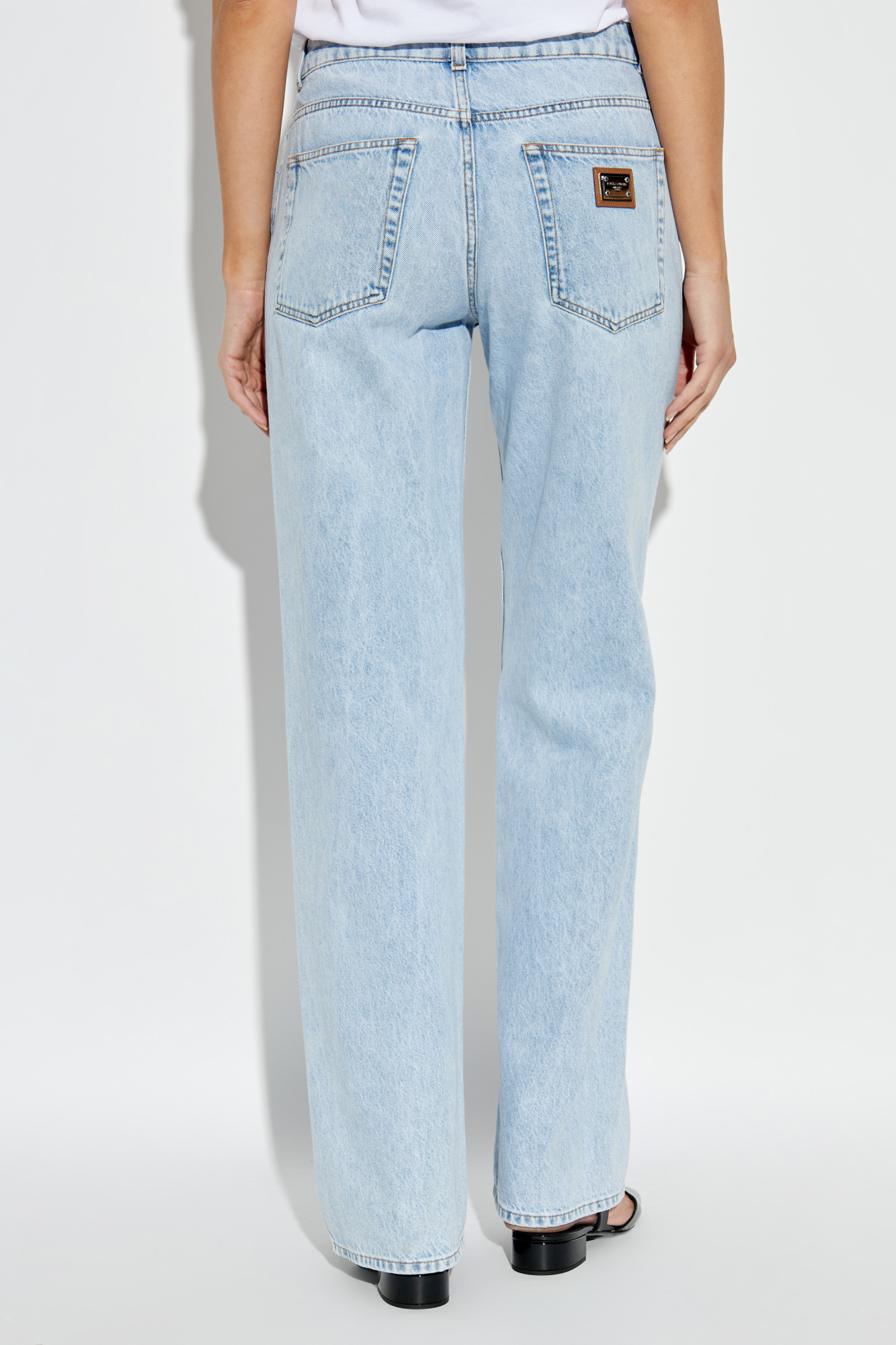 デニム・ジーパン DOLCE & GABBANA Woman Jeans Denim FTCZADG8JU6 S9001 Denim jeans with rips in Blue for Women | Dolce&Gabbana® US